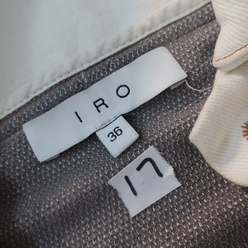 Women Iro Nanopo Rare White Silver Sequined Denim Button-Up Jacket 36 US/S - Picture 11 of 12